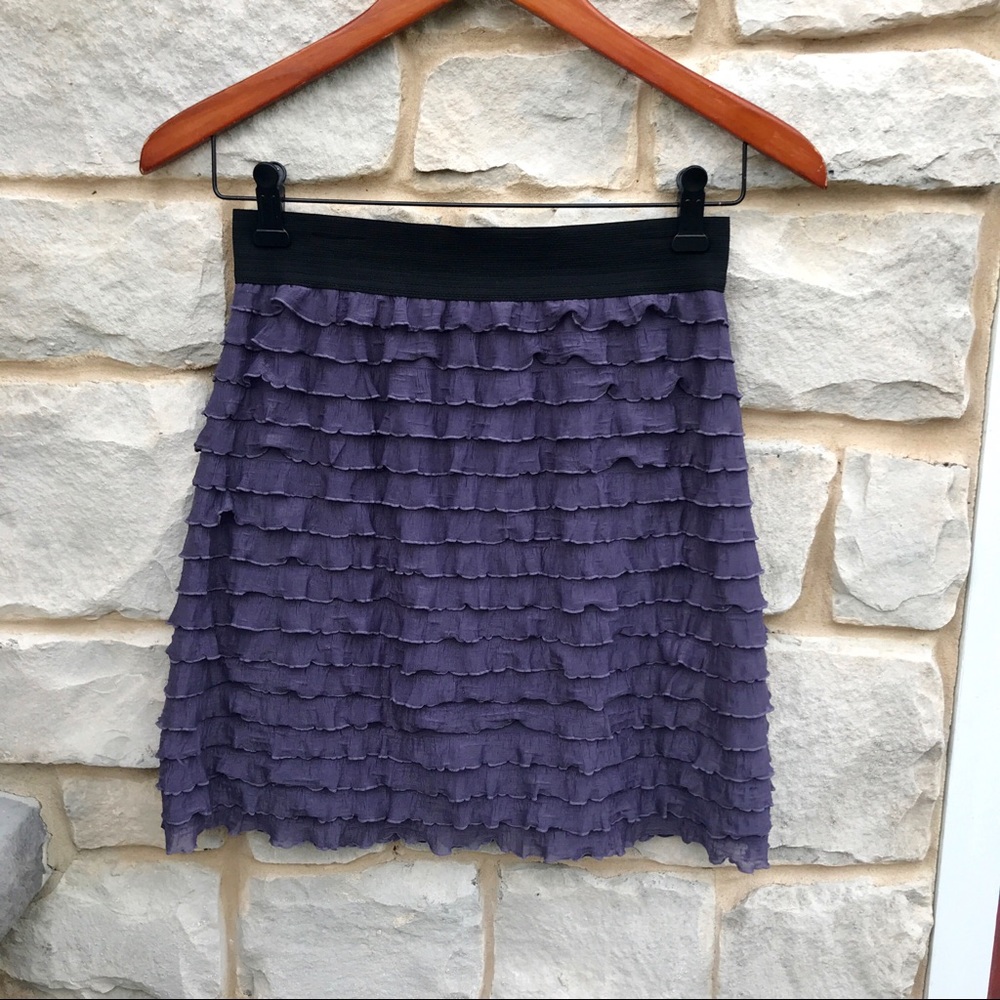 Urban Outfitters Purple Tiered Ruffle Skirt